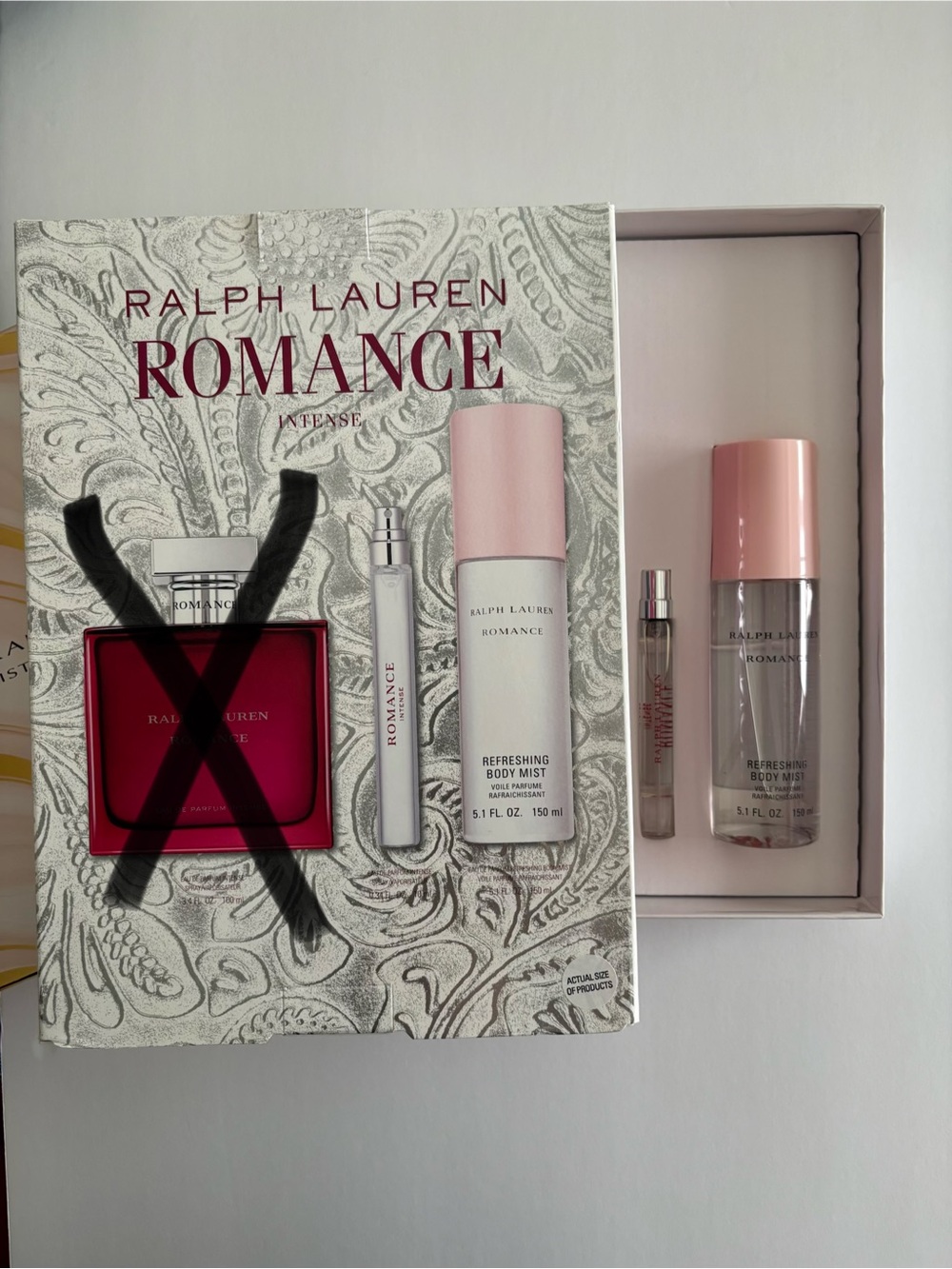 Ralph Lauren Romance Intense Refreshing Body Mist & travel Perfume Duo - Pink